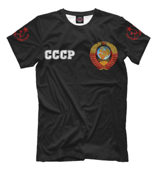 Футболка для мальчиков Символы СССР (черный фон)