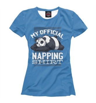 Женская Футболка Napping panda
