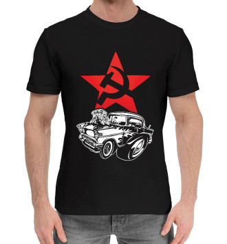 Мужская Хлопковая футболка Хот Род СССР