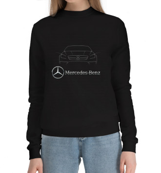 Женский Хлопковый свитшот Mercedes-Benz