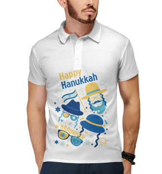 Мужское Поло Happy Hanukkah