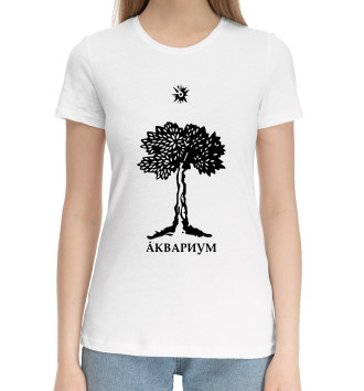 Женская Хлопковая футболка Аквариум