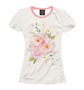 Женская футболка Акварельные цветы