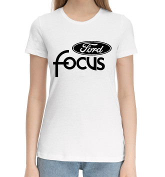 Женская Хлопковая футболка Ford Focus
