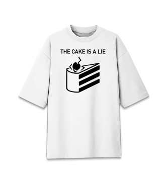 Мужская Хлопковая футболка оверсайз Торт - это ложь