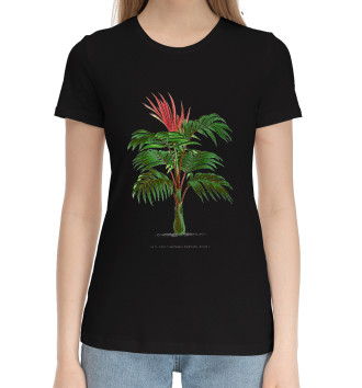 Женская Хлопковая футболка Пальма