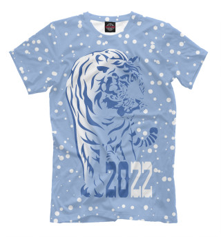 Мужская футболка Голубой водяной тигр