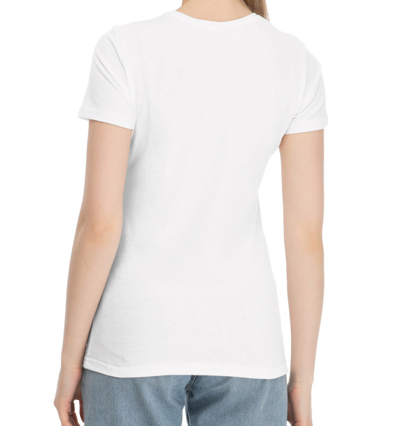 Женская хлопковая футболка с изображением СПБ цвета Белый