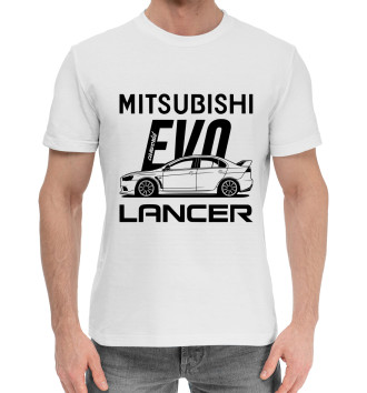Мужская Хлопковая футболка Mitsubishi Lancer Evo X Side Best