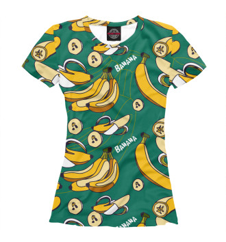 Женская Футболка Banana pattern