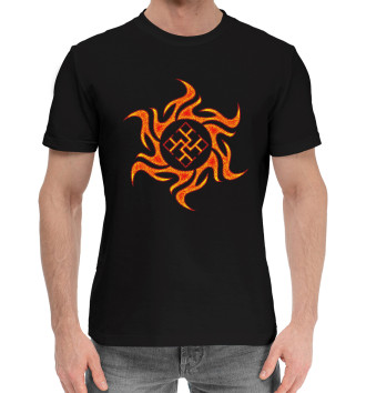 Мужская Хлопковая футболка Символ Духовная Сила