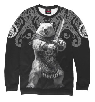 Свитшот для мальчиков Белый медведь воин