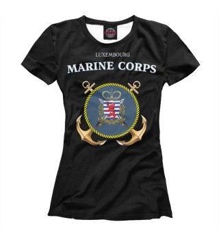 Женская футболка Luxembourg Marine Corps