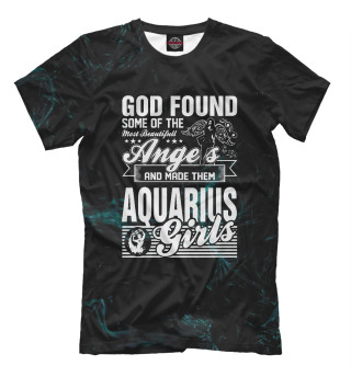 Мужская футболка God Found Angels Aquarius