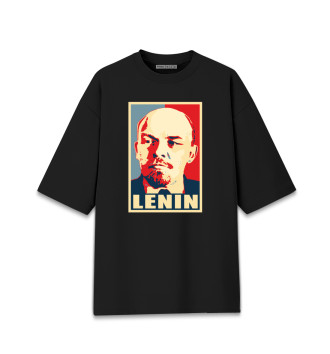Мужская Хлопковая футболка оверсайз Lenin