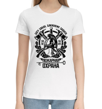 Женская Хлопковая футболка МЧС РОССИИ