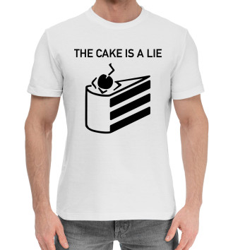 Мужская Хлопковая футболка Торт - это ложь