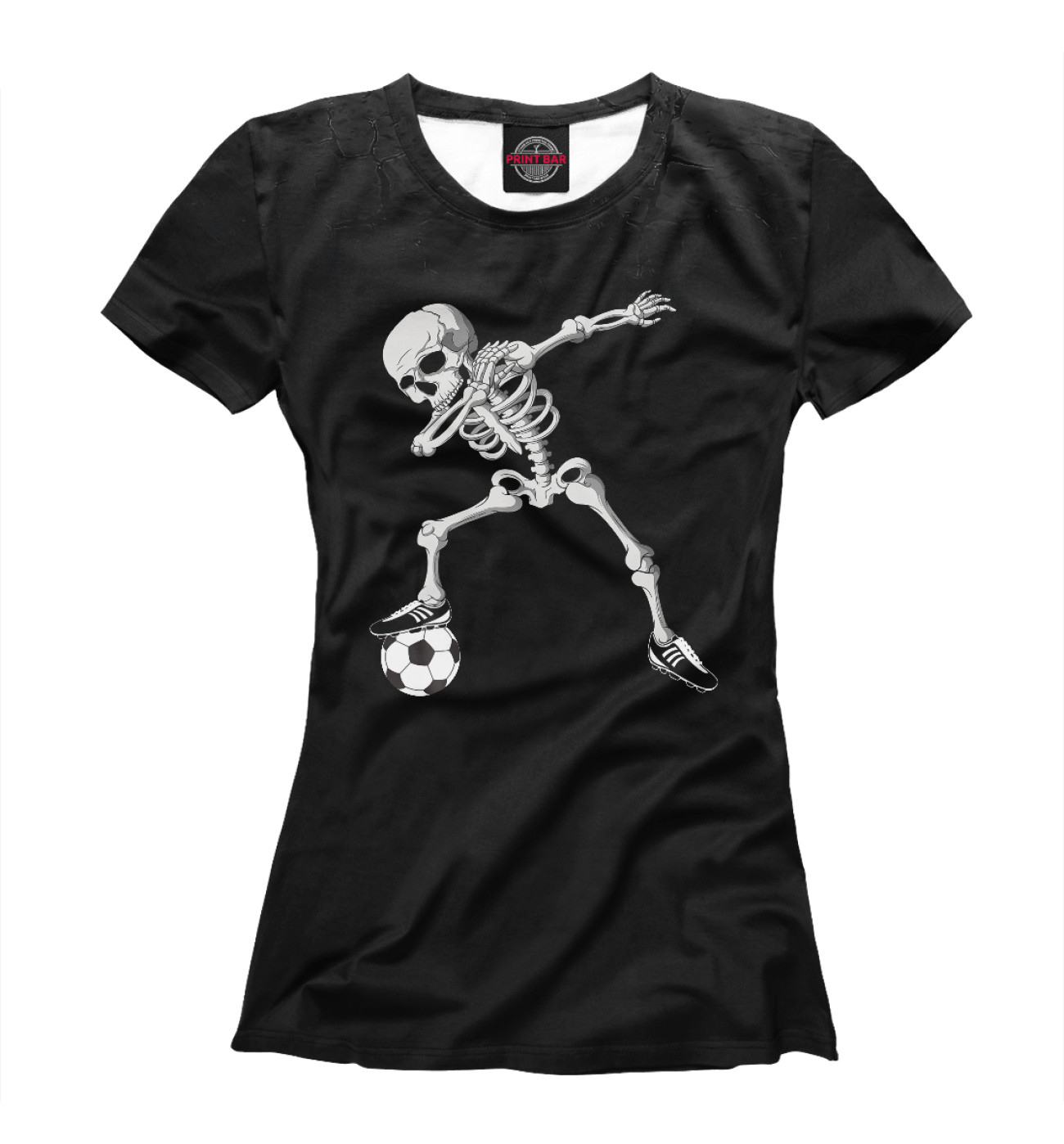 Женская Футболка Dabbing Skeleton Soccer, артикул: FTO-979165-fut-1