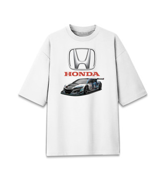 Женская Хлопковая футболка оверсайз Honda Motorsport