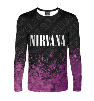 Мужской Лонгслив Nirvana Rock Legends (пурпур)