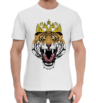 Мужская Хлопковая футболка Уссурийский тигр