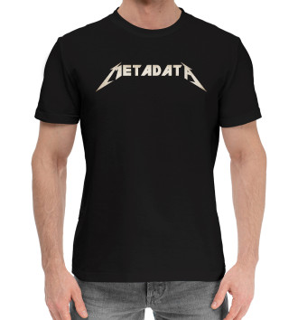Мужская Хлопковая футболка Metadata Для Программистов