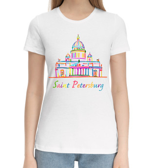 Женская хлопковая футболка Санкт-Петербург