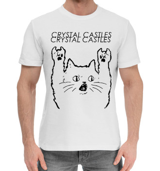 Мужская Хлопковая футболка Crystal Castles - Rock Cat