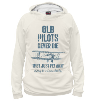 Мужское худи Старые пилоты не умирают