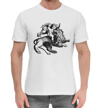 Мужская Хлопковая футболка Angel & Lion