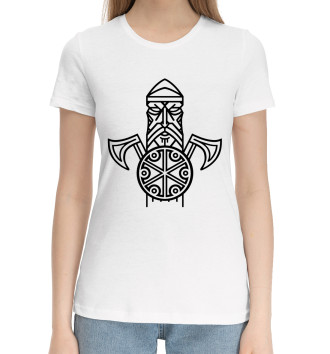 Женская Хлопковая футболка Перун Бог Воинов