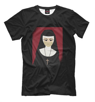 Мужская футболка Halloween nun