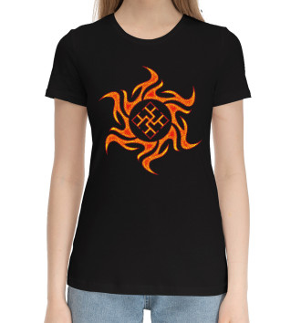 Женская Хлопковая футболка Символ Духовная Сила