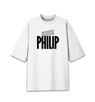 Женская Хлопковая футболка оверсайз Филипп