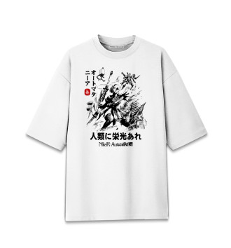 Женская Хлопковая футболка оверсайз Nier: Automata