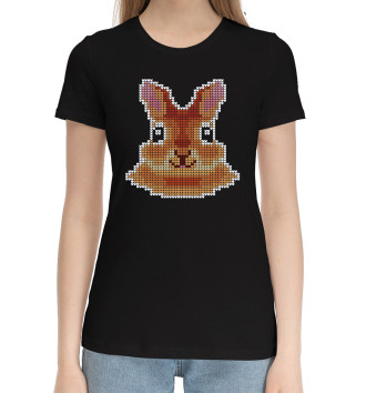 Женская Хлопковая футболка Кролик