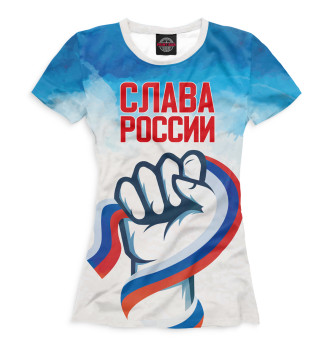 Футболка для девочек Слава России
