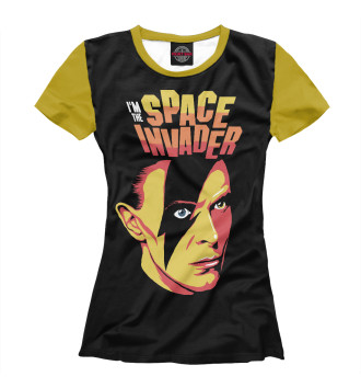 Женская Футболка David Bowie Space Invader