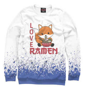 Свитшот для девочек Love Ramen Cute Fox