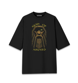 Мужская Хлопковая футболка оверсайз Бог Асгарда Один