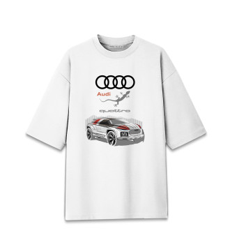 Женская Хлопковая футболка оверсайз Audi quattro