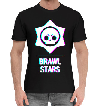 Мужская Хлопковая футболка Brawl Stars Glitch