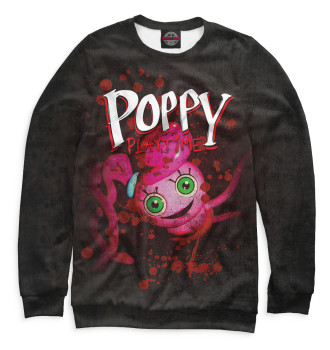 Свитшот для девочек Poppy Playtime чёрно-розовая