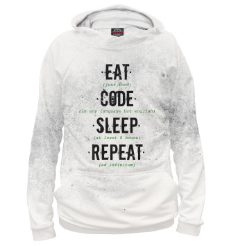 Худи для мальчиков ·Eat·Code·Sleep·Repeat·