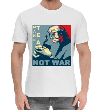 Мужская Хлопковая футболка Делайте чай, а не войну