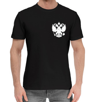Мужская Хлопковая футболка Россия - Герб