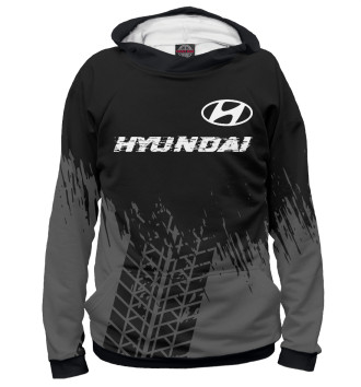 Худи для девочек Hyundai Speed Tires (темный фон)
