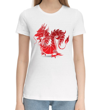 Женская Хлопковая футболка Dragon