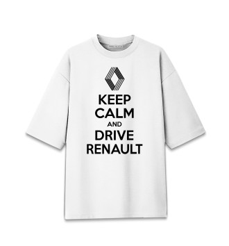 Мужская Хлопковая футболка оверсайз Будь спок и води Renault