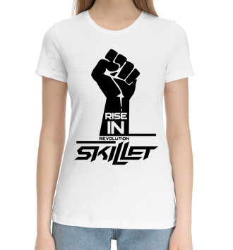 Женская Хлопковая футболка Skillet